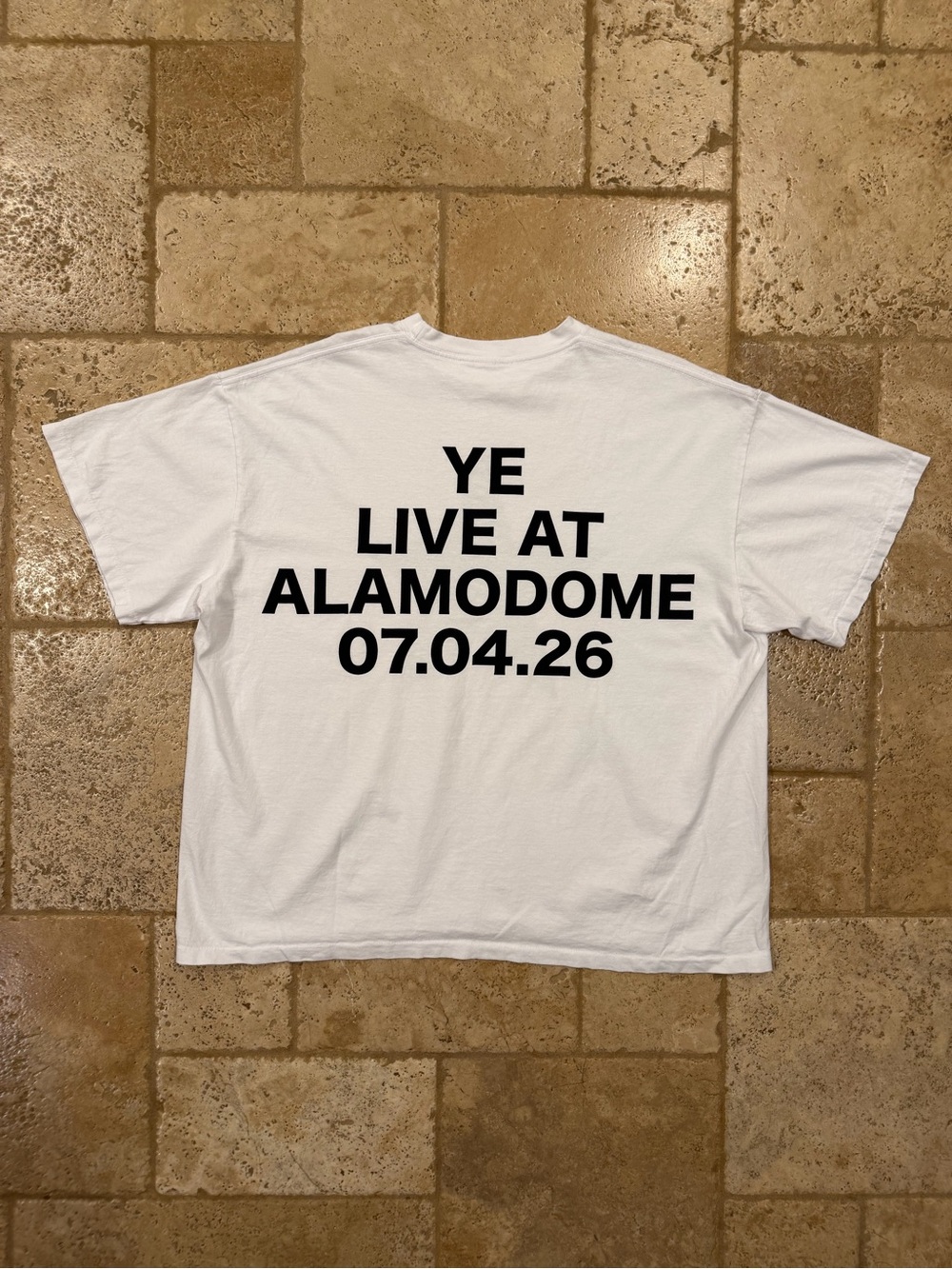 Kanye West Bully Merch Ye Live at Alamodome White T-Shirt